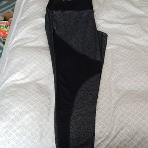 NWOT grey and black workout leggings.
